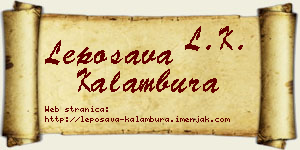 Leposava Kalambura vizit kartica